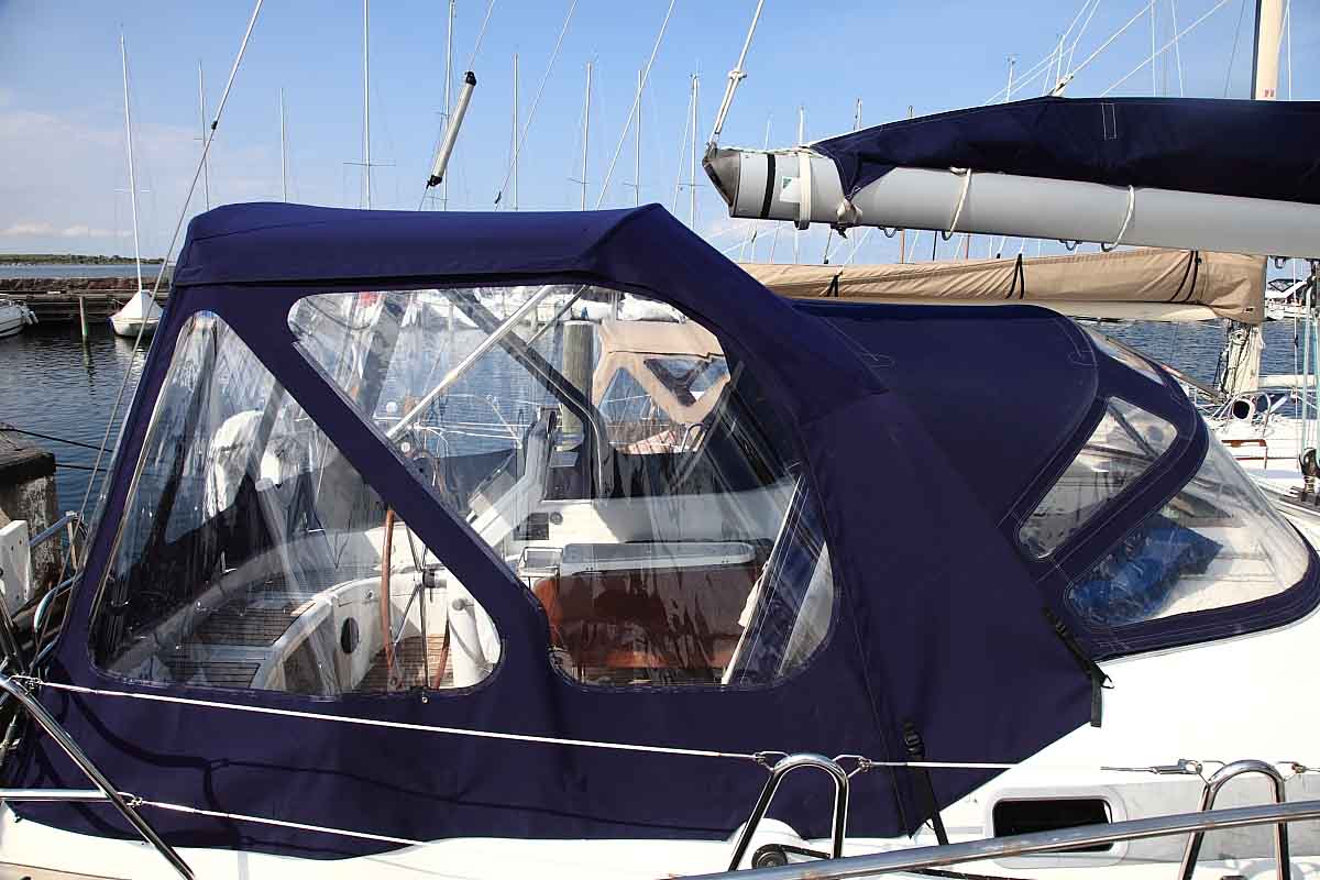 Beneteau Oceanis 423 Cockpit Enclosure XXL with new frames for NV Equipment sprayhood