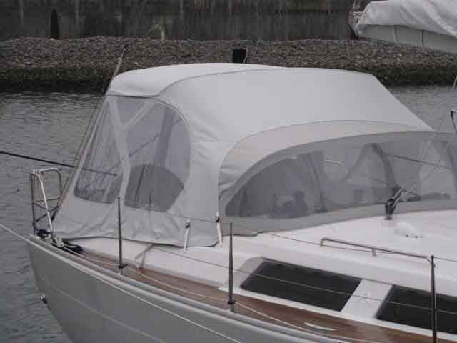 Hanse 400 Cockpitverglasung Cockpitzelt