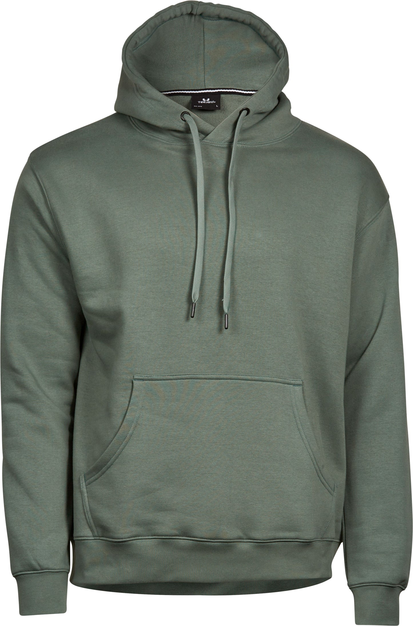 Broderad Hoodie Herr Leaf Green