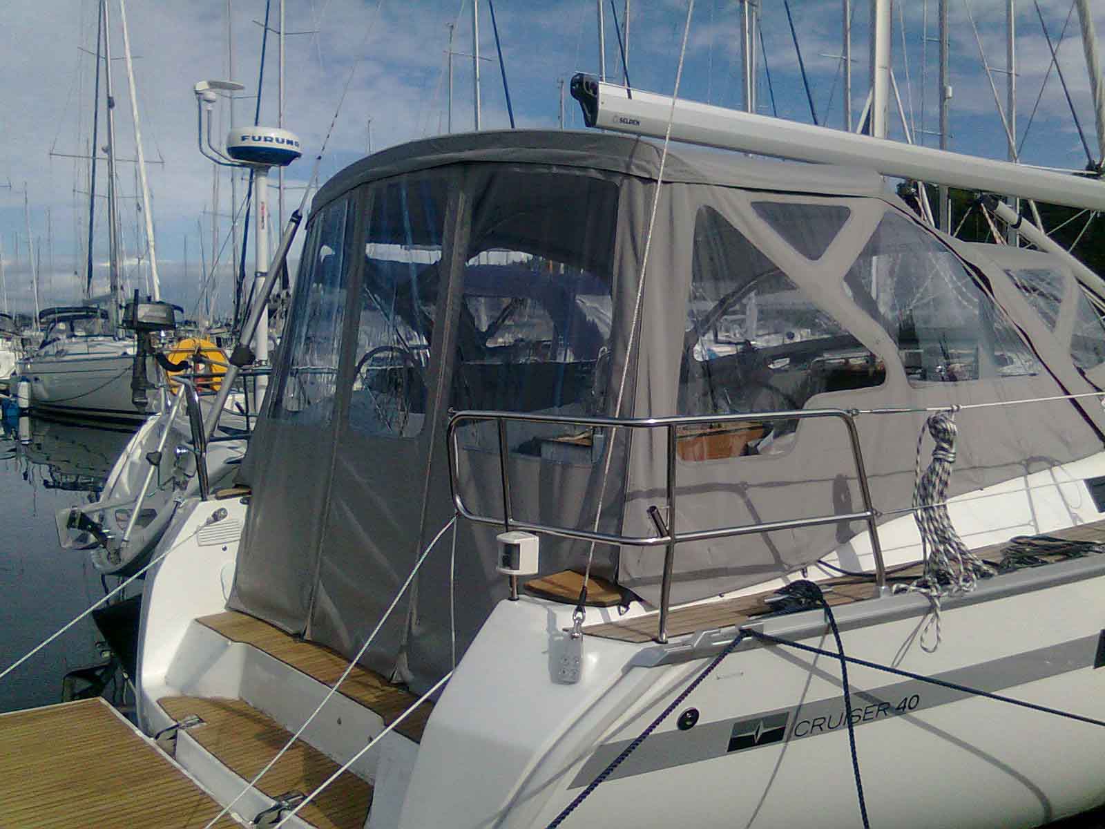 Bavaria 40 Cockpit-Vordach Cockpit-Zelt