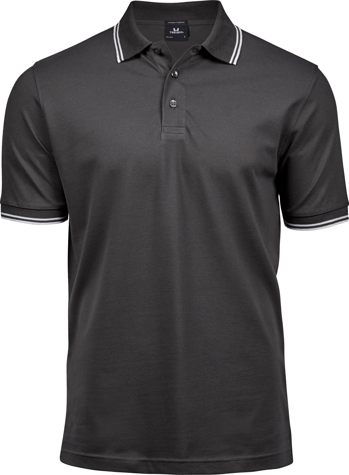 Embroidered Piké Men Dark Grey