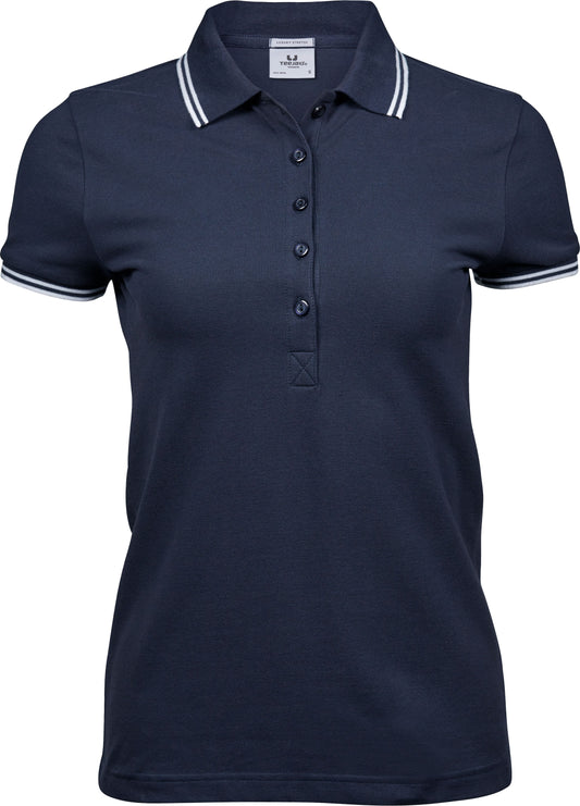 Broderet polo dame navy