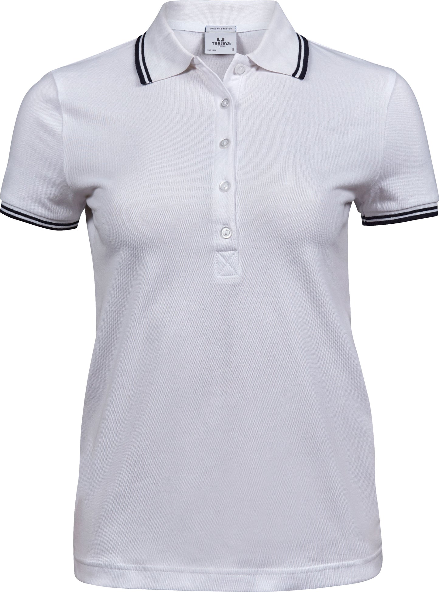 Brodert poloskjorte kvinner Hvit