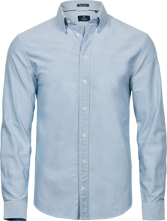 Embroidered Shirt Men Light Blue