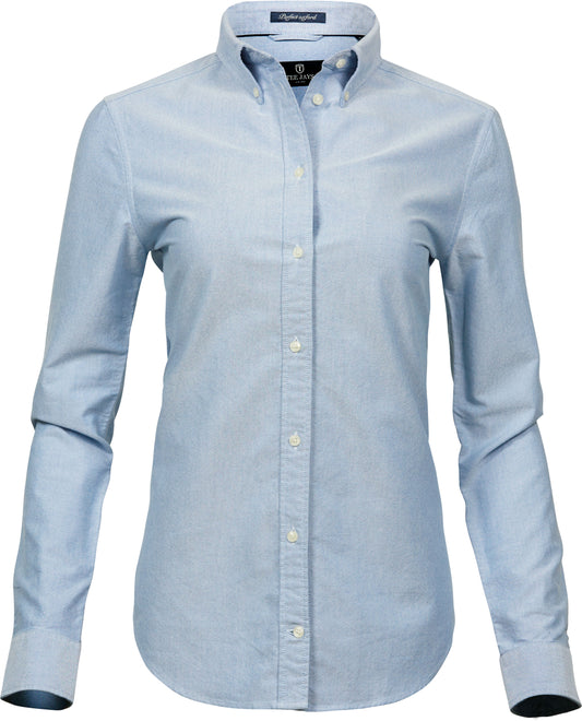 Embroidered Shirt Ladies Light Blue