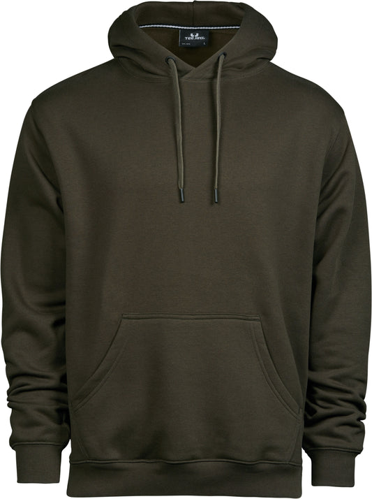 Embroidered Hoodie Men Dark olive