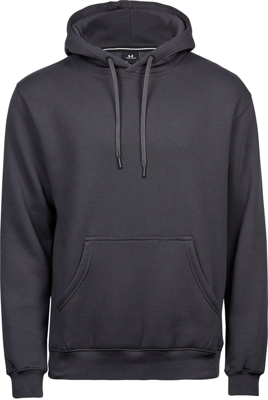 Embroidered Hoodie Men Dark Grey