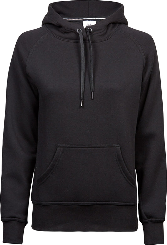 Bestickter Hoodie Damen Schwarz