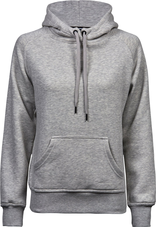 Embroidered Hoodie Ladies Heather Grey