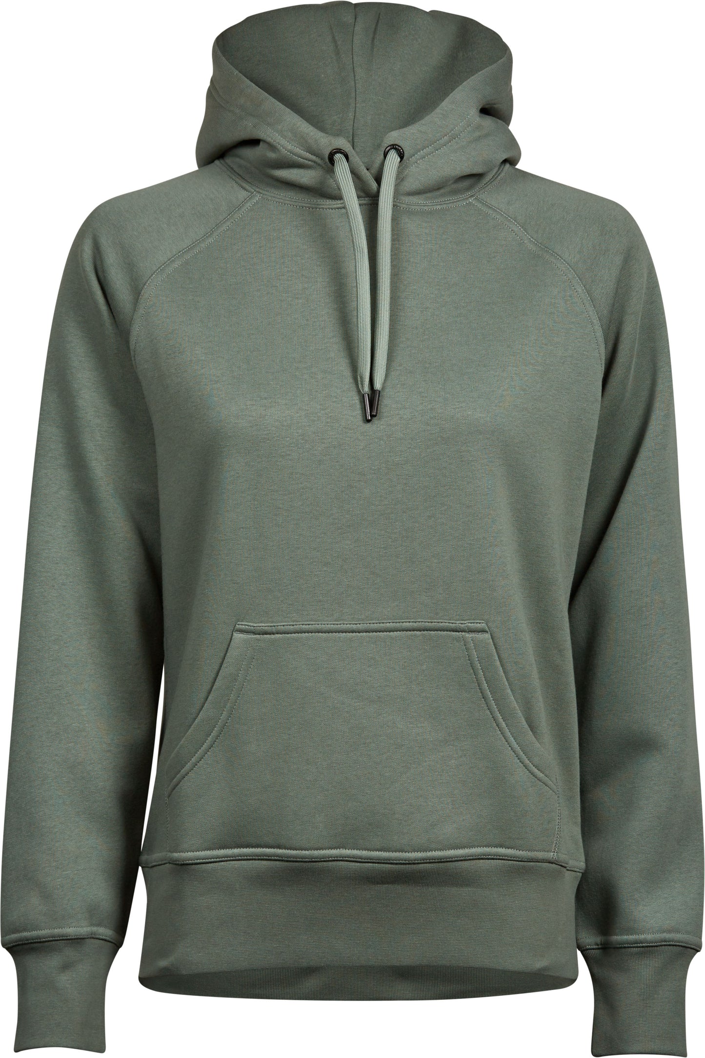 Embroidered Hoodie Ladies Leaf Green