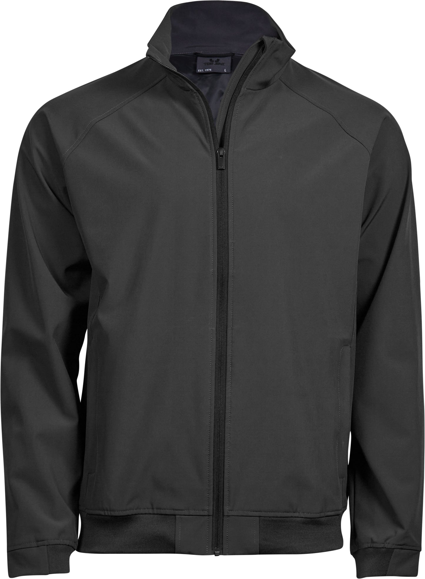 Embroidered shell jacket Unisex Dark Grey