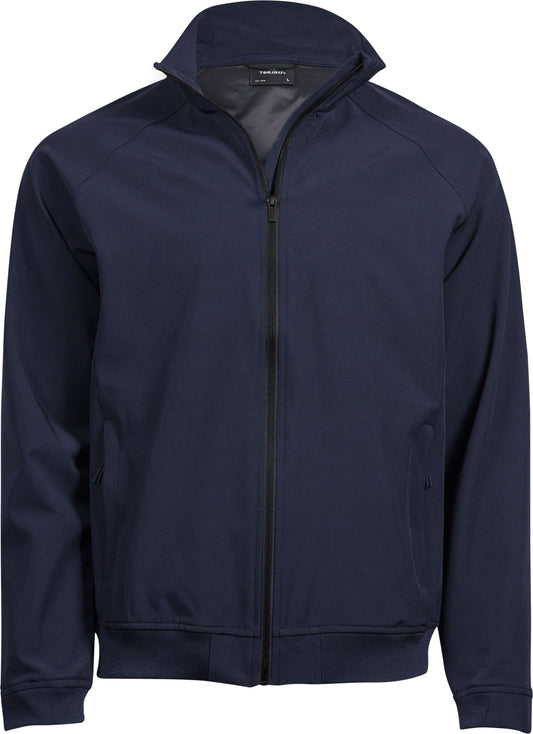 Broderet skaljakke unisex navy