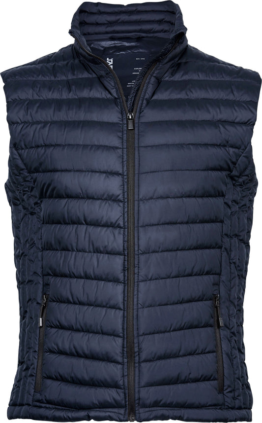 Broderet vest herre navy