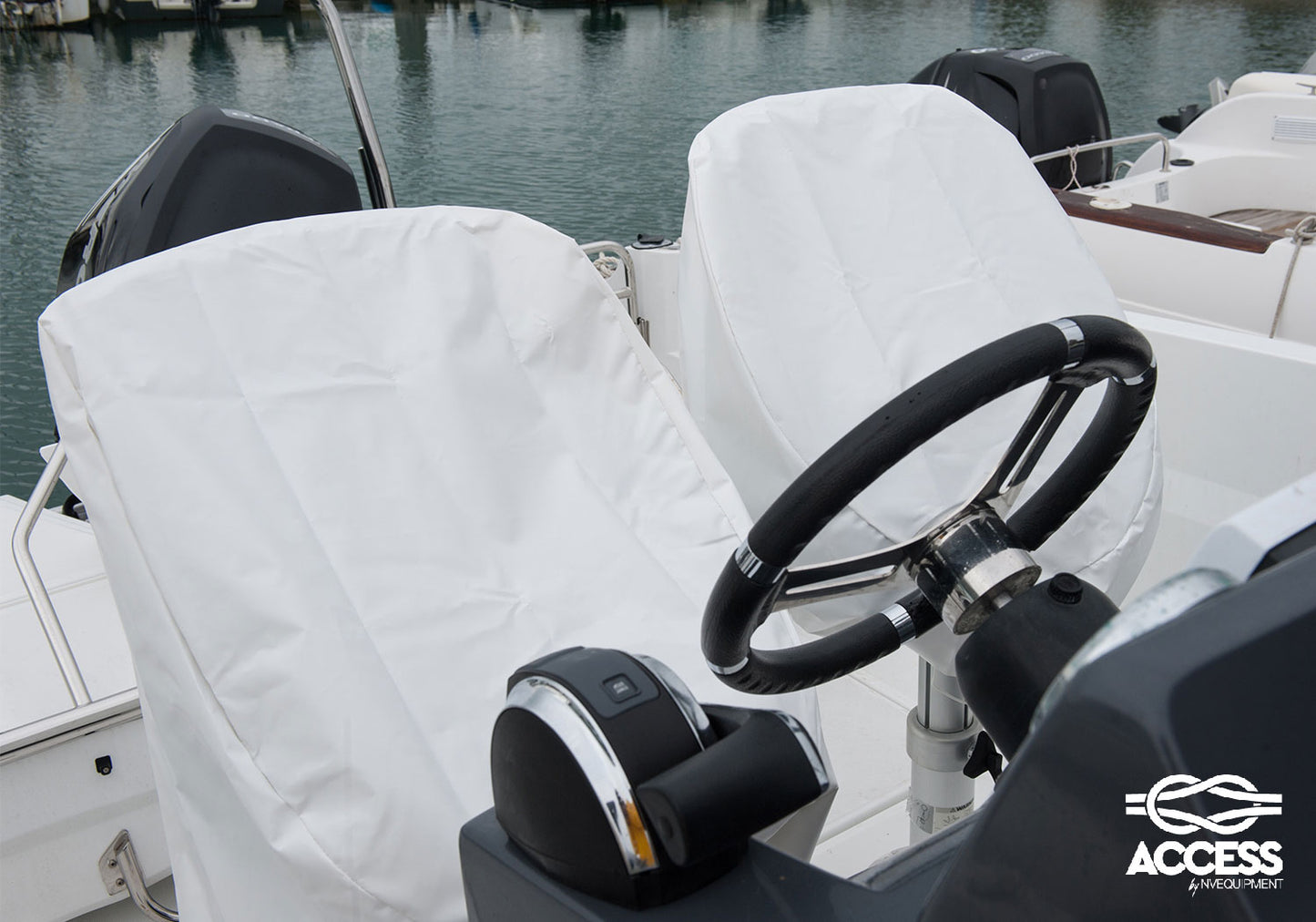 chair cover motorboat steering console